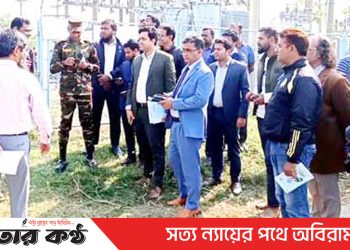 টাঙ্গাইলের বাসাইলে জলাবদ্ধতা পরিদর্শনে ঘাটাইল সেনানিবাসের জিওসি